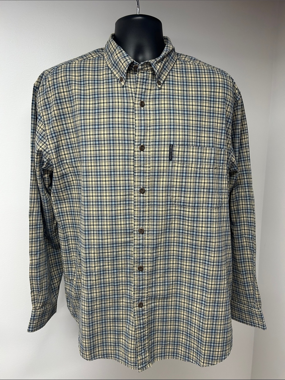 Vintage 90s Abercrombie & Fitch Button Up Shirt Plaid Long Sleeve M